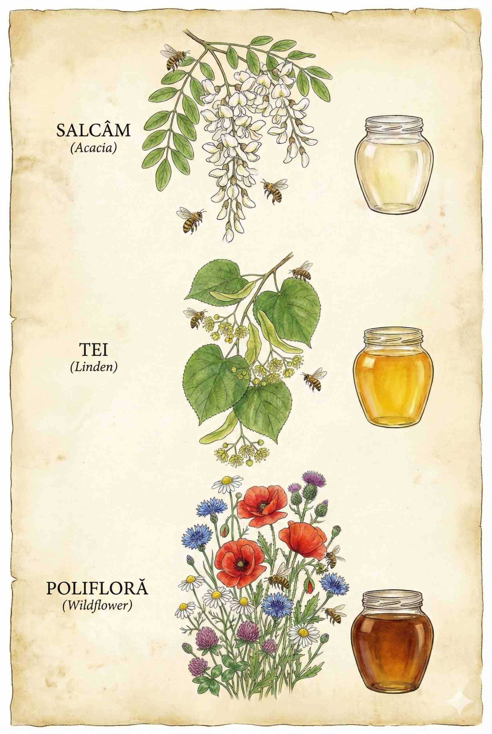 Borcan de miere naturală