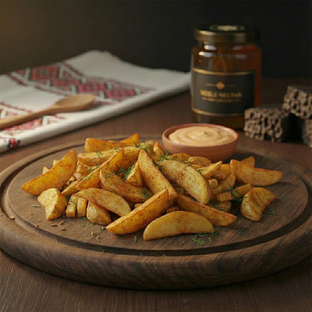 Cartofi weddgers condimentati